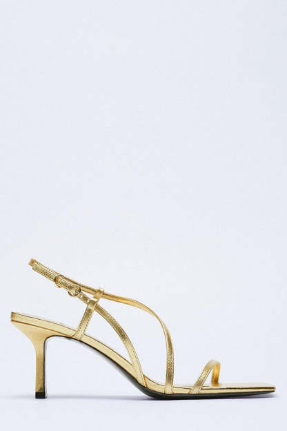 High Heels in Gold Stiletto Style