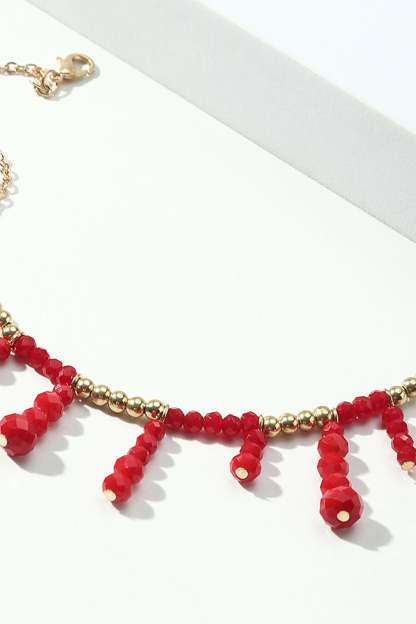 Red Boho-Inspired Necklace