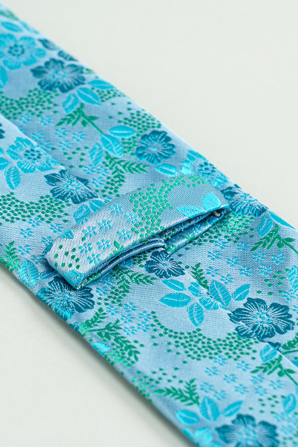 Formal Tie in Blue Jacquard Satin