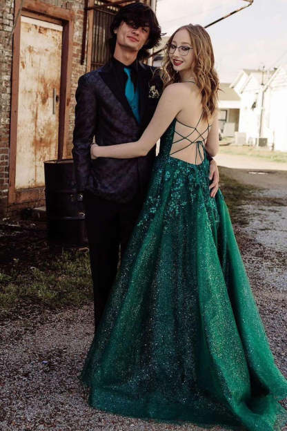 Men's Prom Blazer with Black Peak Lapel Print