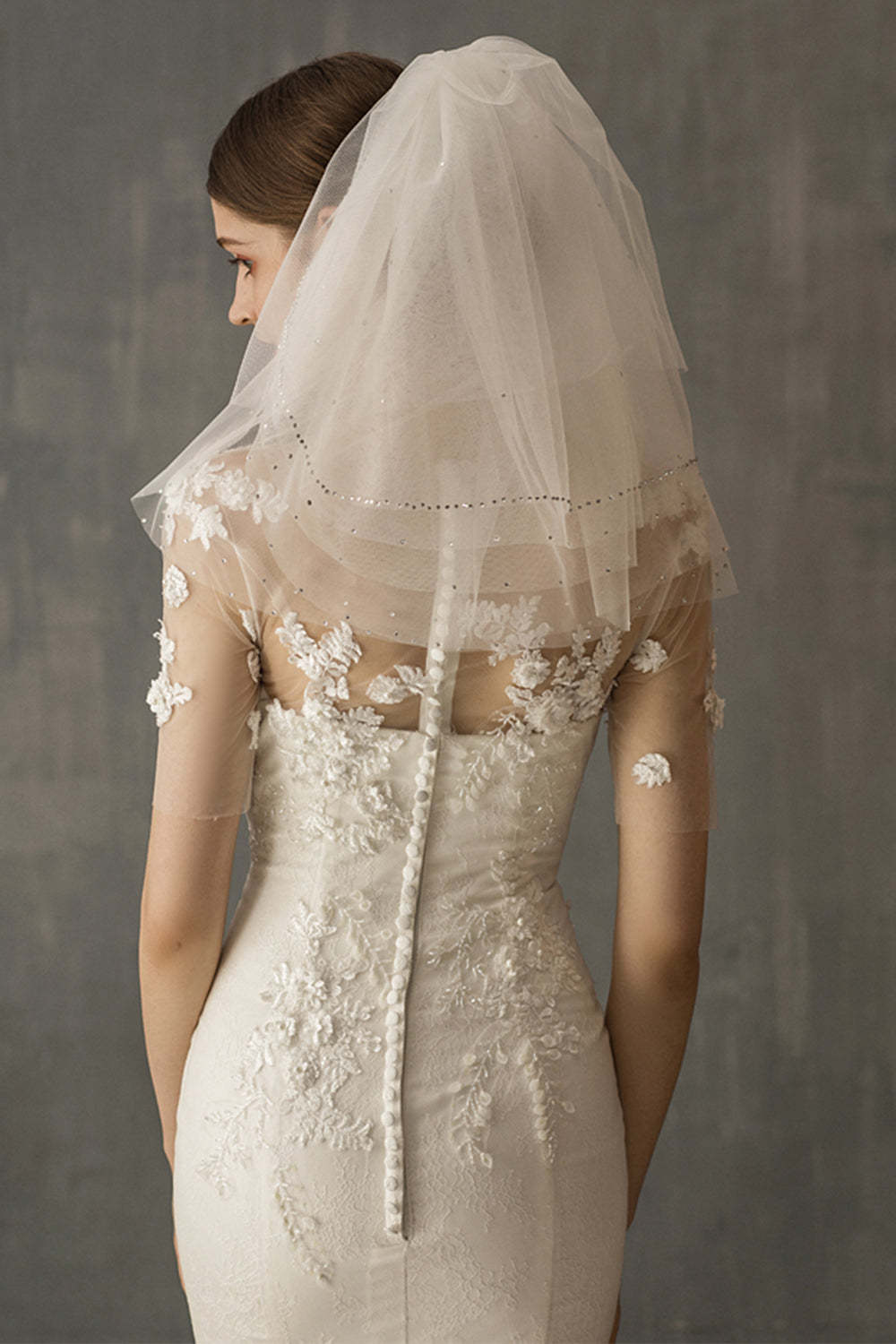 Bridal Veils with Five-Layer Point Drill Design
