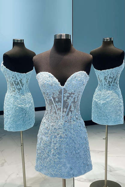 Sheath Sweetheart Yellow Short Cocktail Dress With Appliques