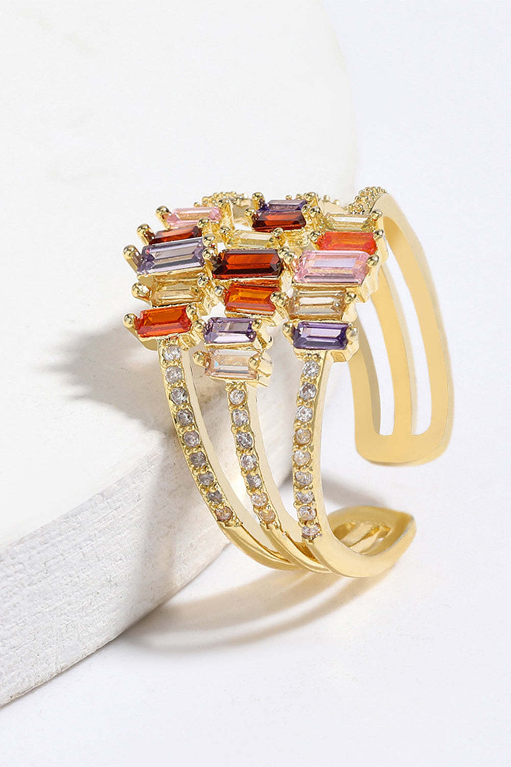 Rhinestone Ring in Gold