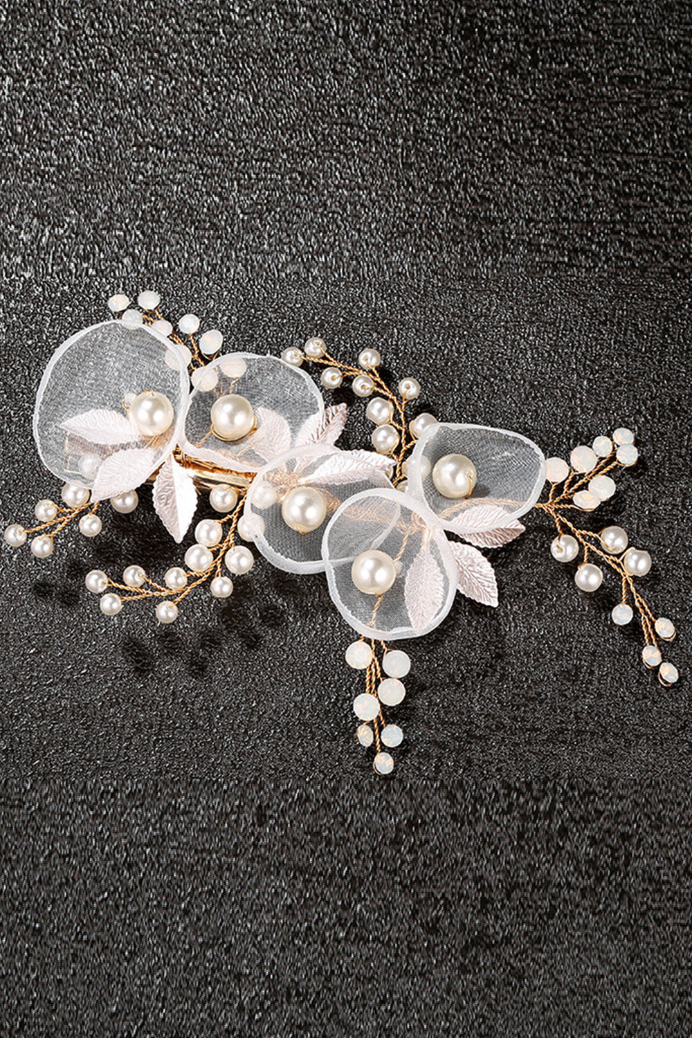Bridal Comb with Golden Flower