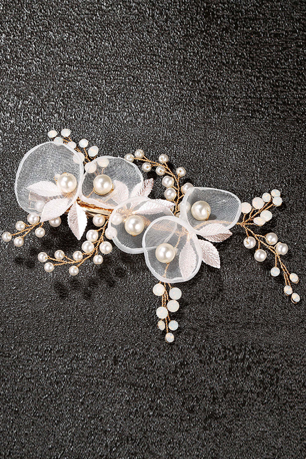 Bridal Comb with Golden Flower