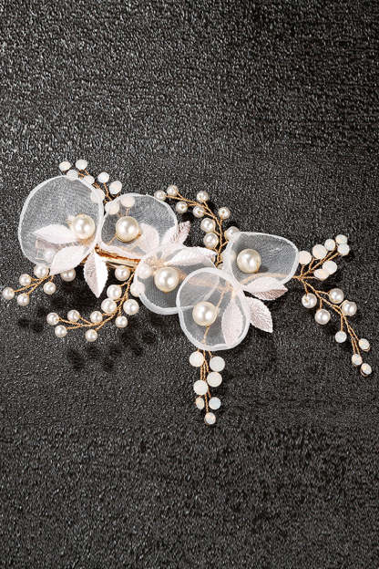Bridal Comb with Golden Flower