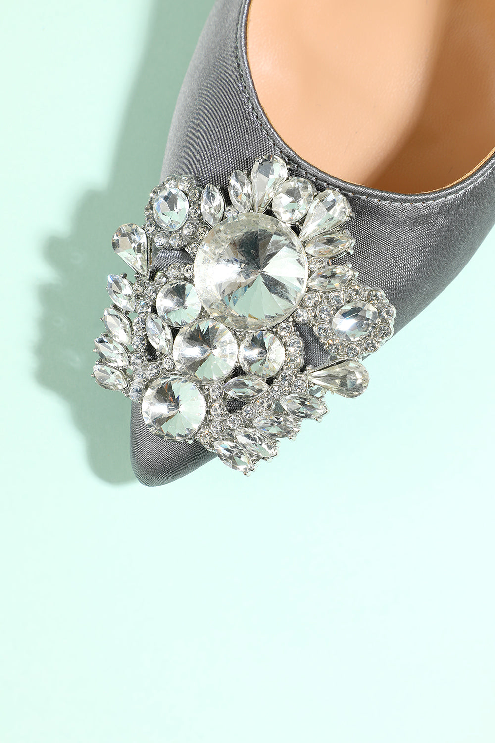 Party Shoes with Grey Rhinestones