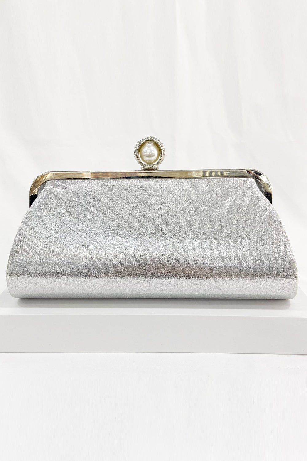 Party Handbag with Black Beaded Fringes