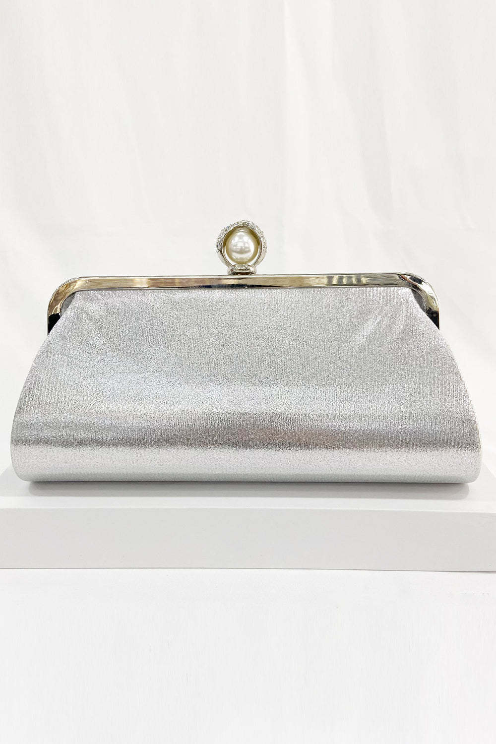 Party Handbag with Black Beaded Fringes