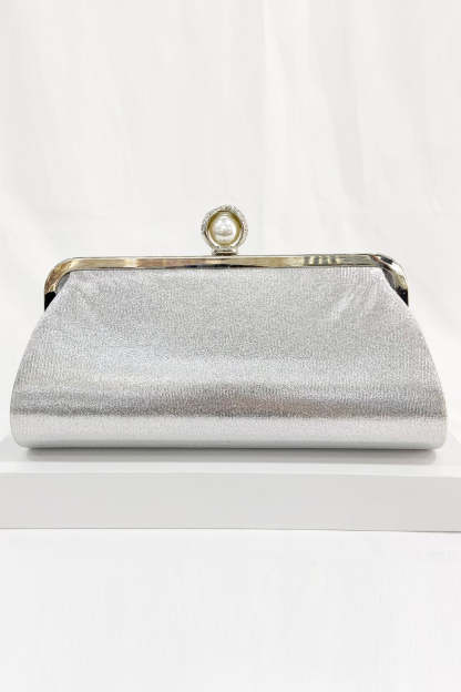 Party Handbag with Black Beaded Fringes