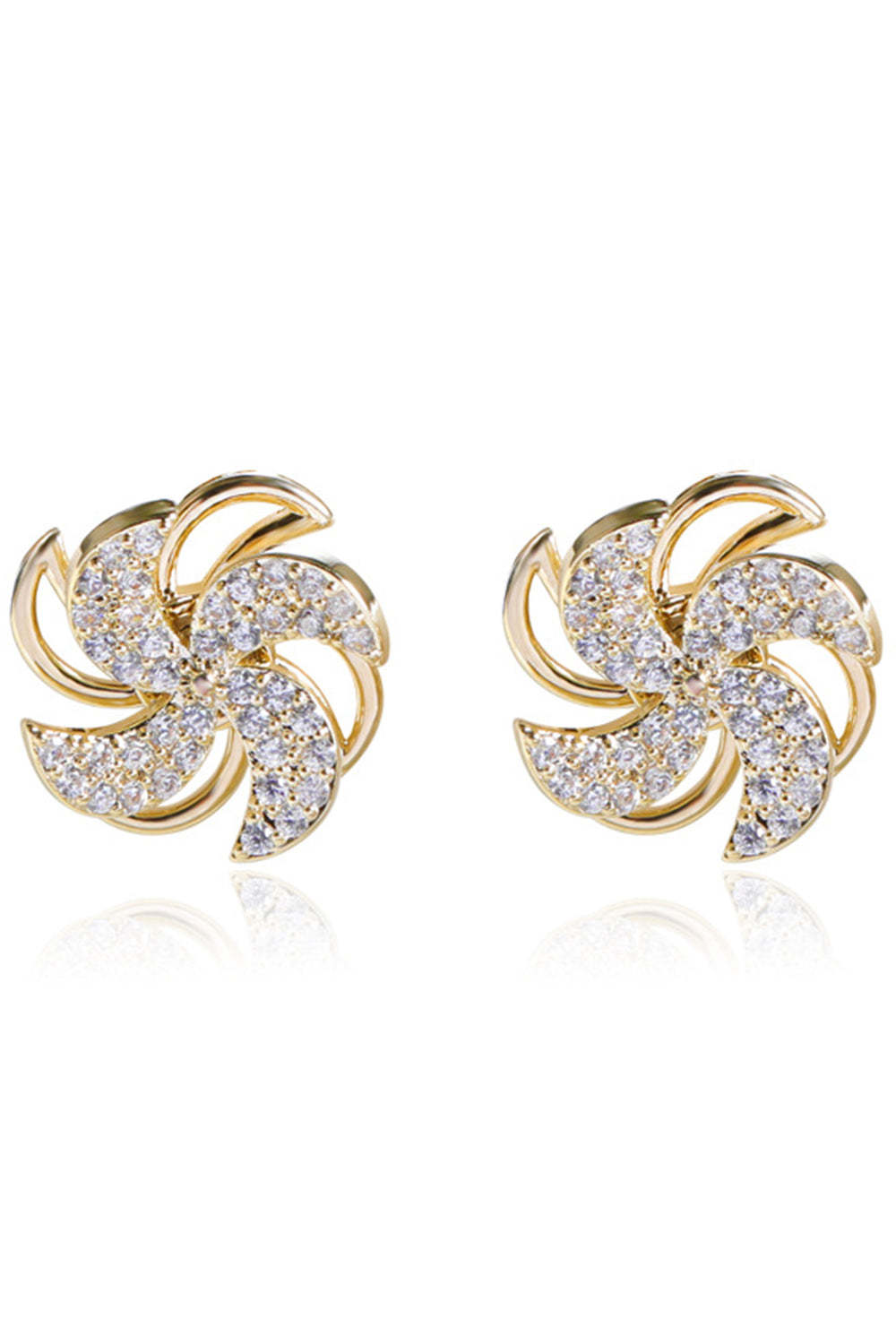 Earrings with Golden Beads