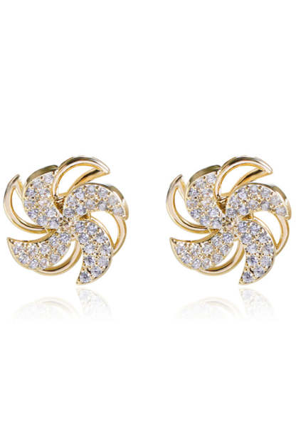 Earrings with Golden Beads