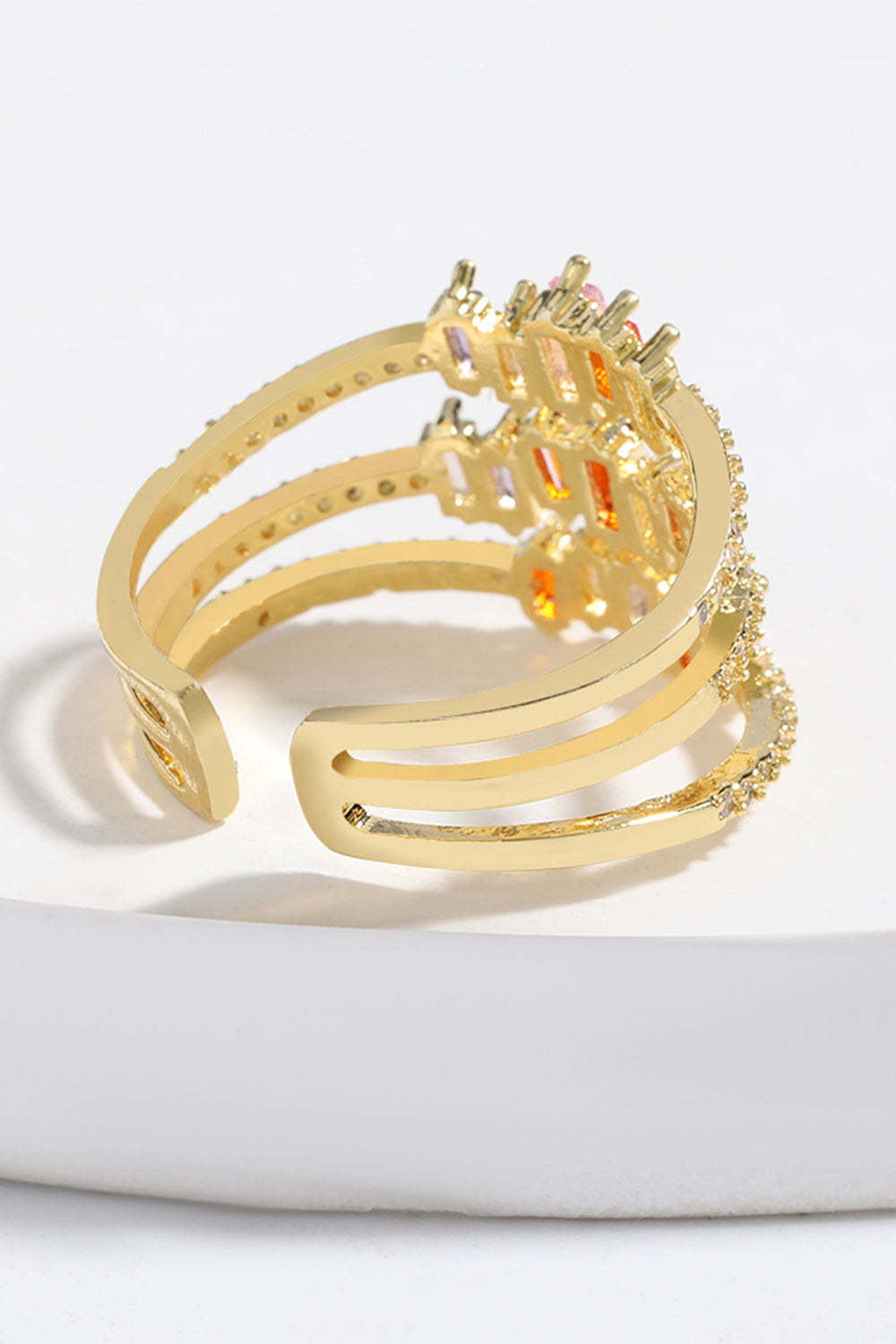 Rhinestone Ring in Gold