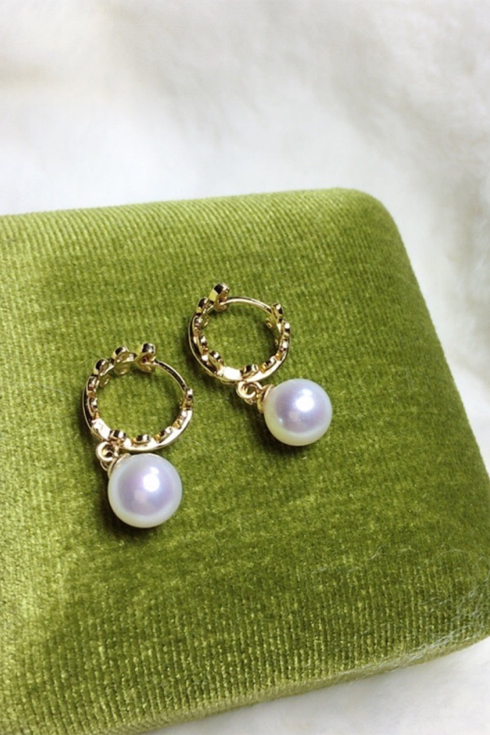 Pearl-Adorned Wheat Earrings