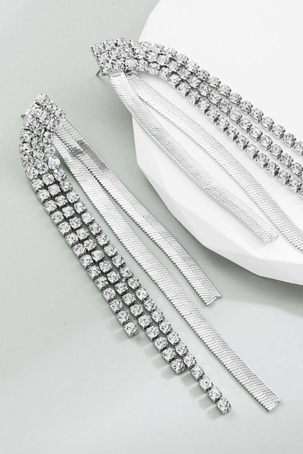 Prom Earrings with Golden Beads