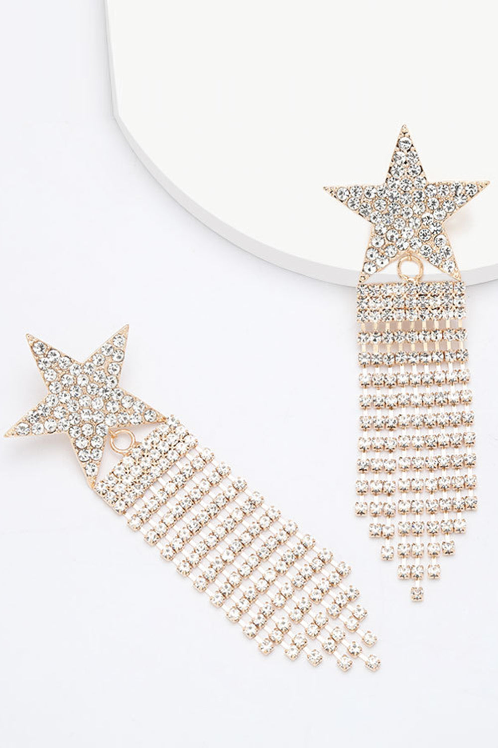 Earrings with Golden Stars Beads