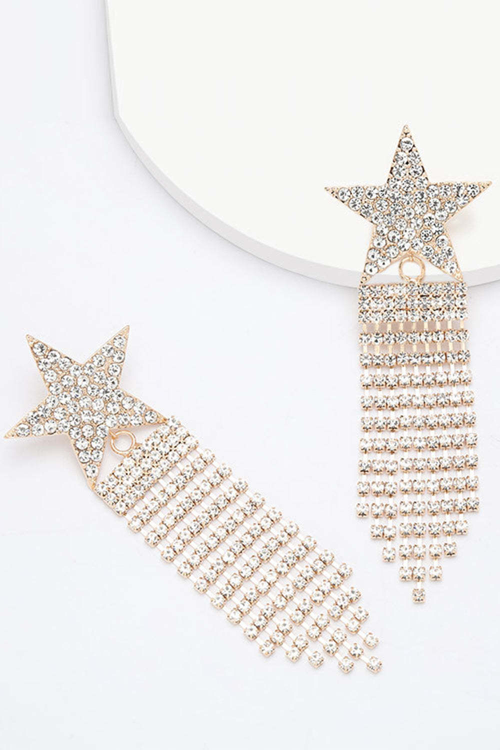 Earrings with Golden Stars Beads