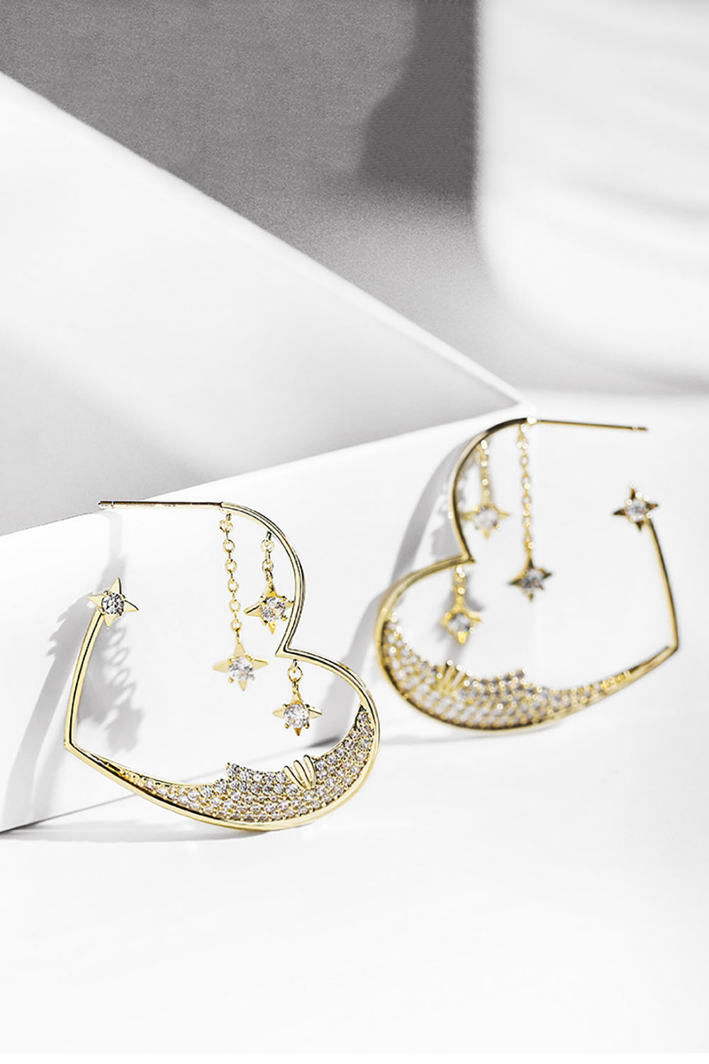 Earring with a Golden Heart
