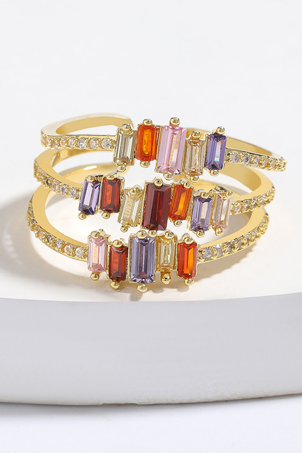 Rhinestone Ring in Gold