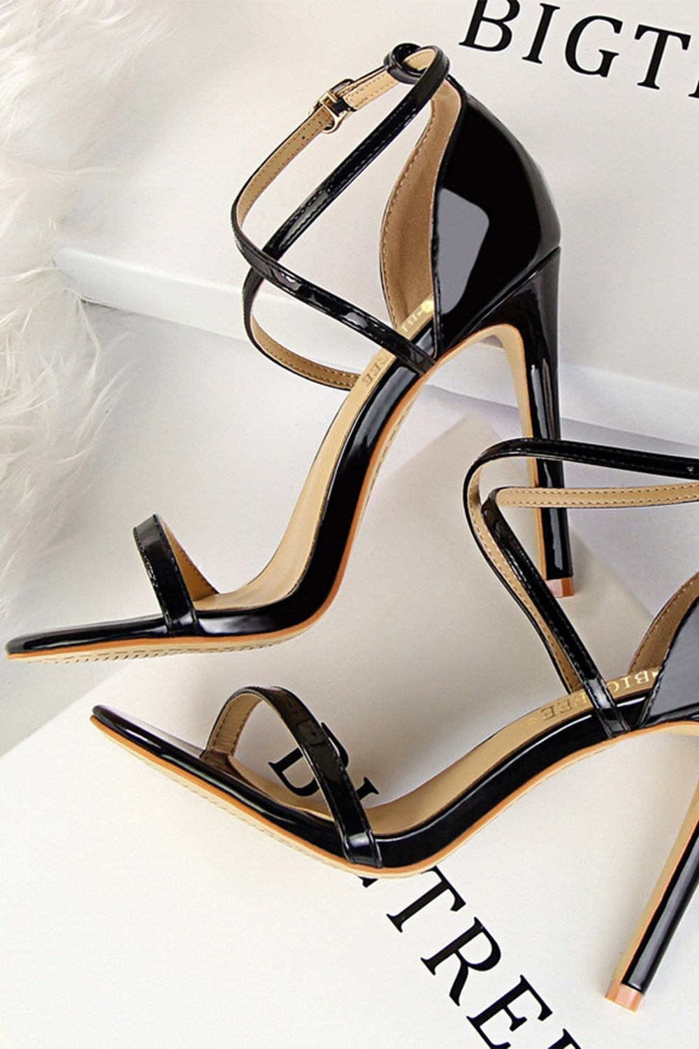 Stiletto Sandals in Black