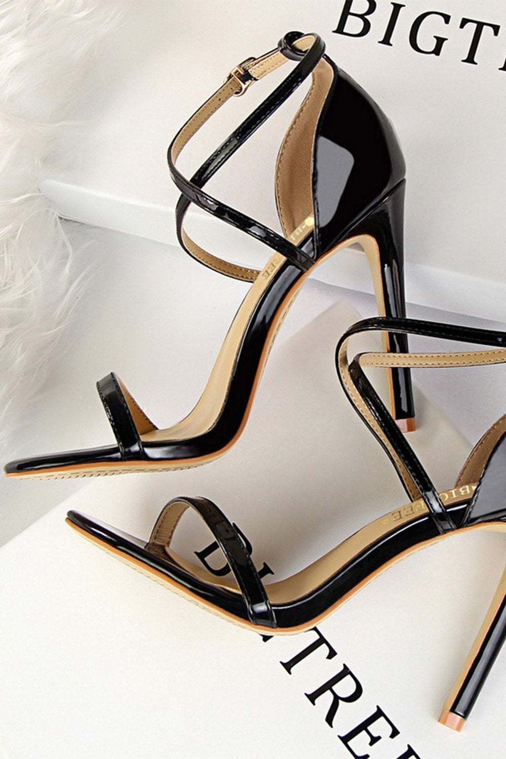Stiletto Sandals in Black