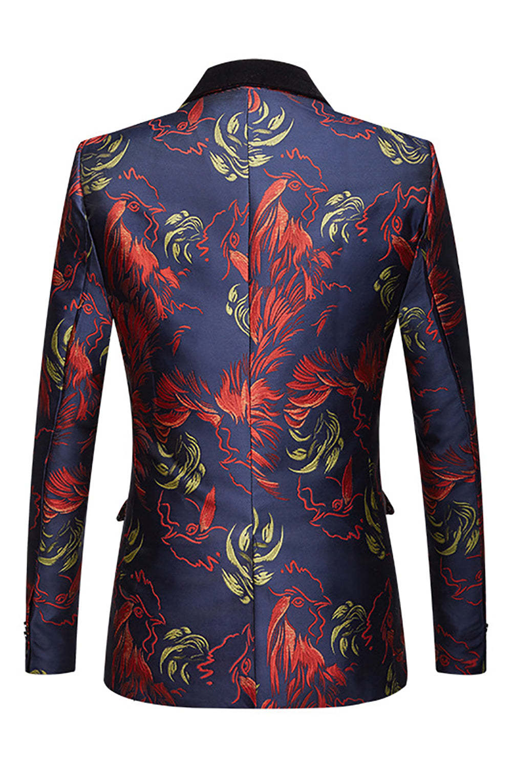 Men's One-Piece Suit in Grey Jacquard