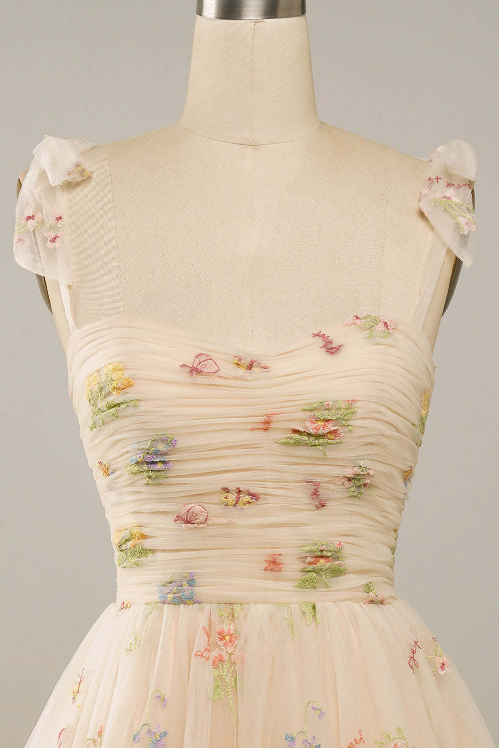 Cute A Line Green Spaghetti Straps Short Cocktail Dress With Embroidery