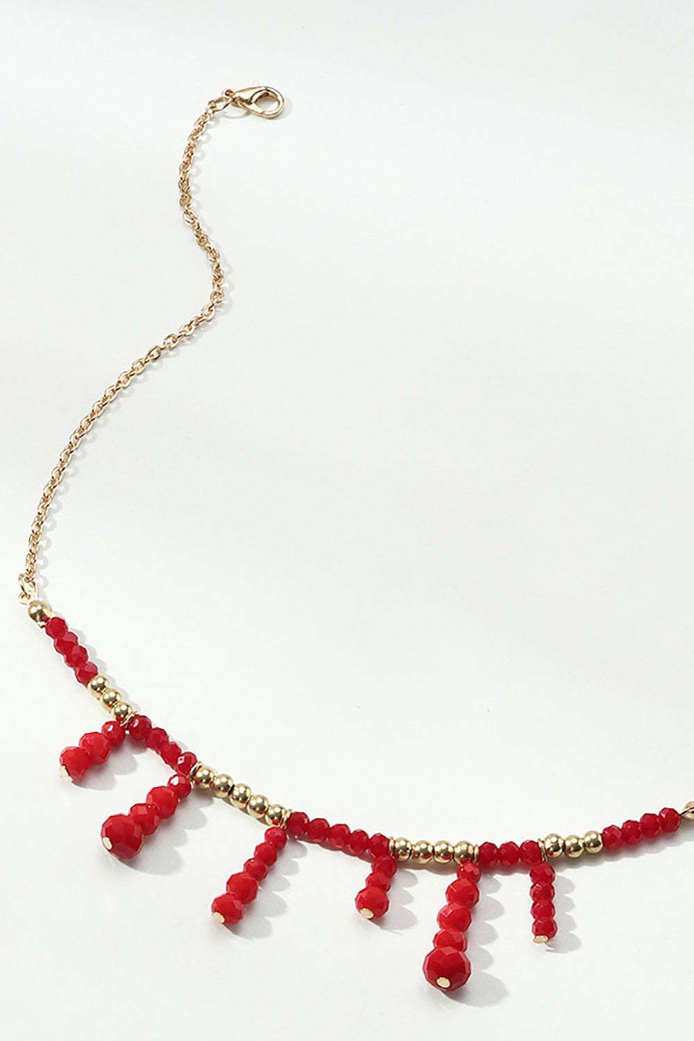 Red Boho-Inspired Necklace
