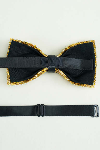 Formal Tuxedo Bow Tie in Golden Adjustable