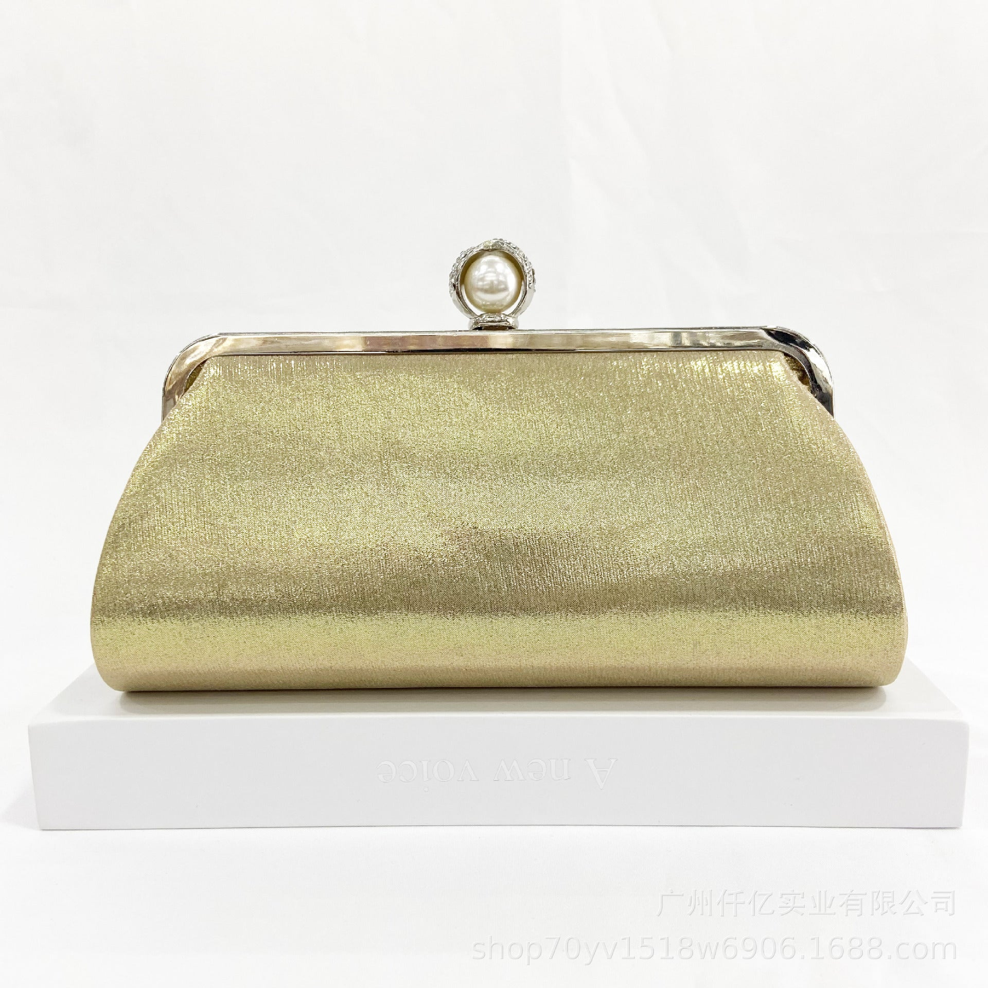 Party Handbag with Black Beaded Fringes