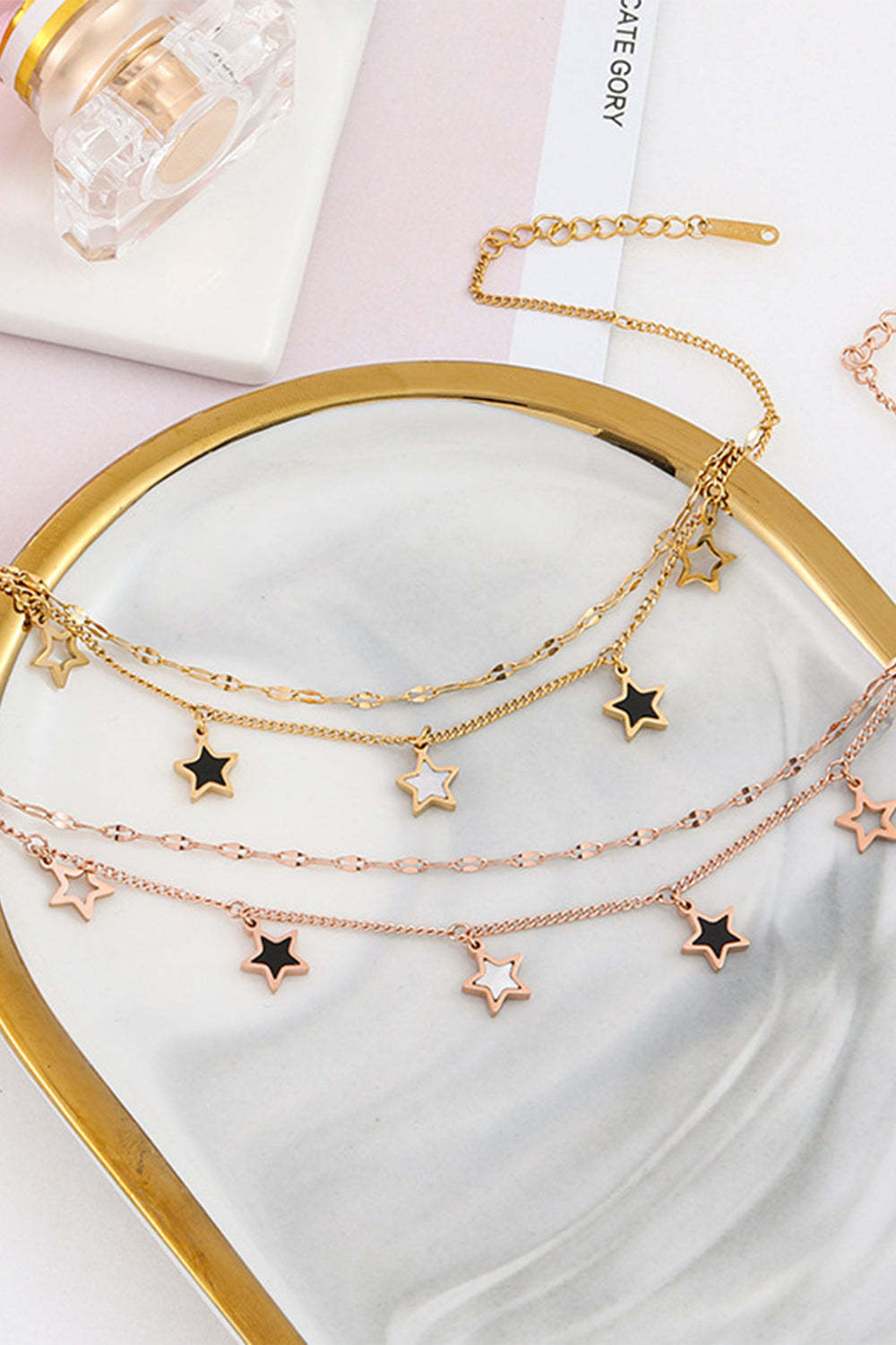 Romantic Pentagram Bracelet in Titanium Steel