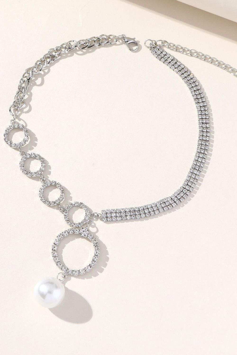 Shimmering Silver Rhinestone Choker