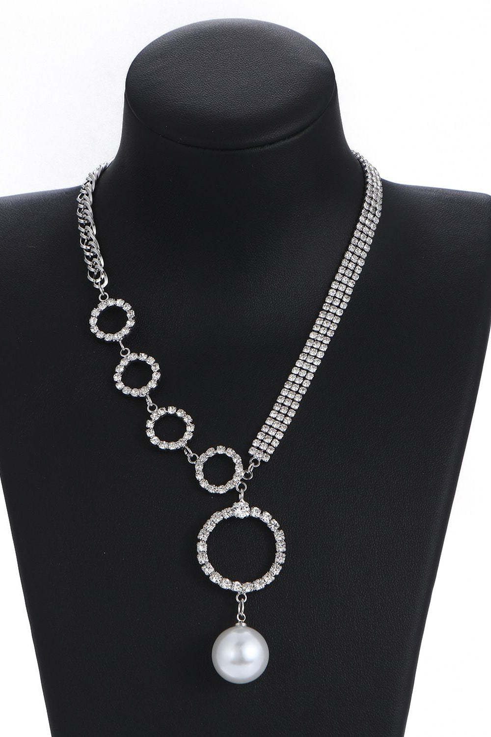 Shimmering Silver Rhinestone Choker