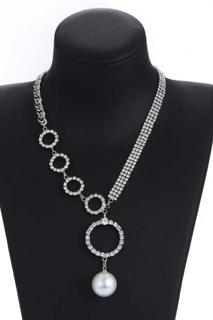 Shimmering Silver Rhinestone Choker