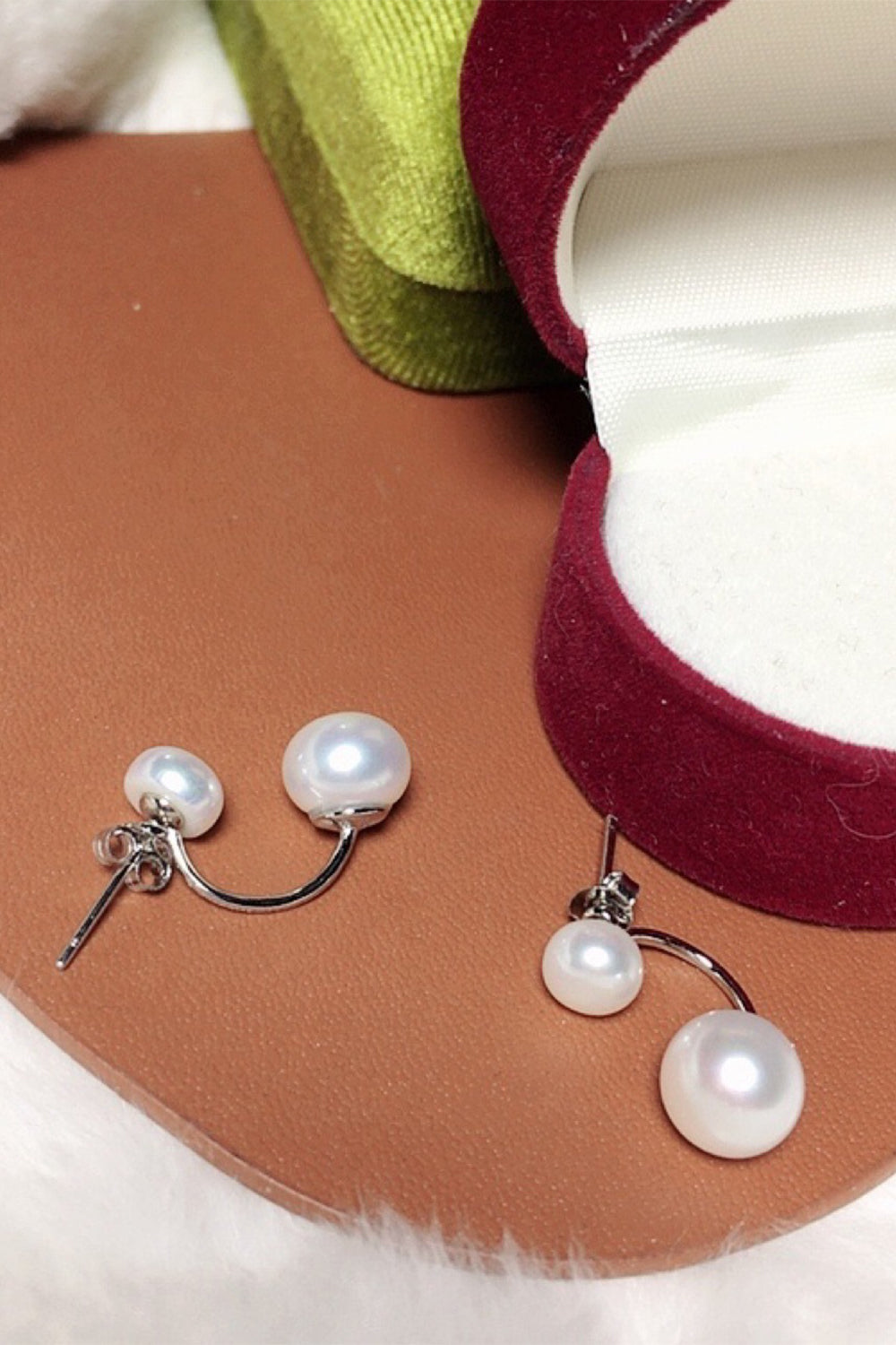 Pearl Earrings in Classic White
