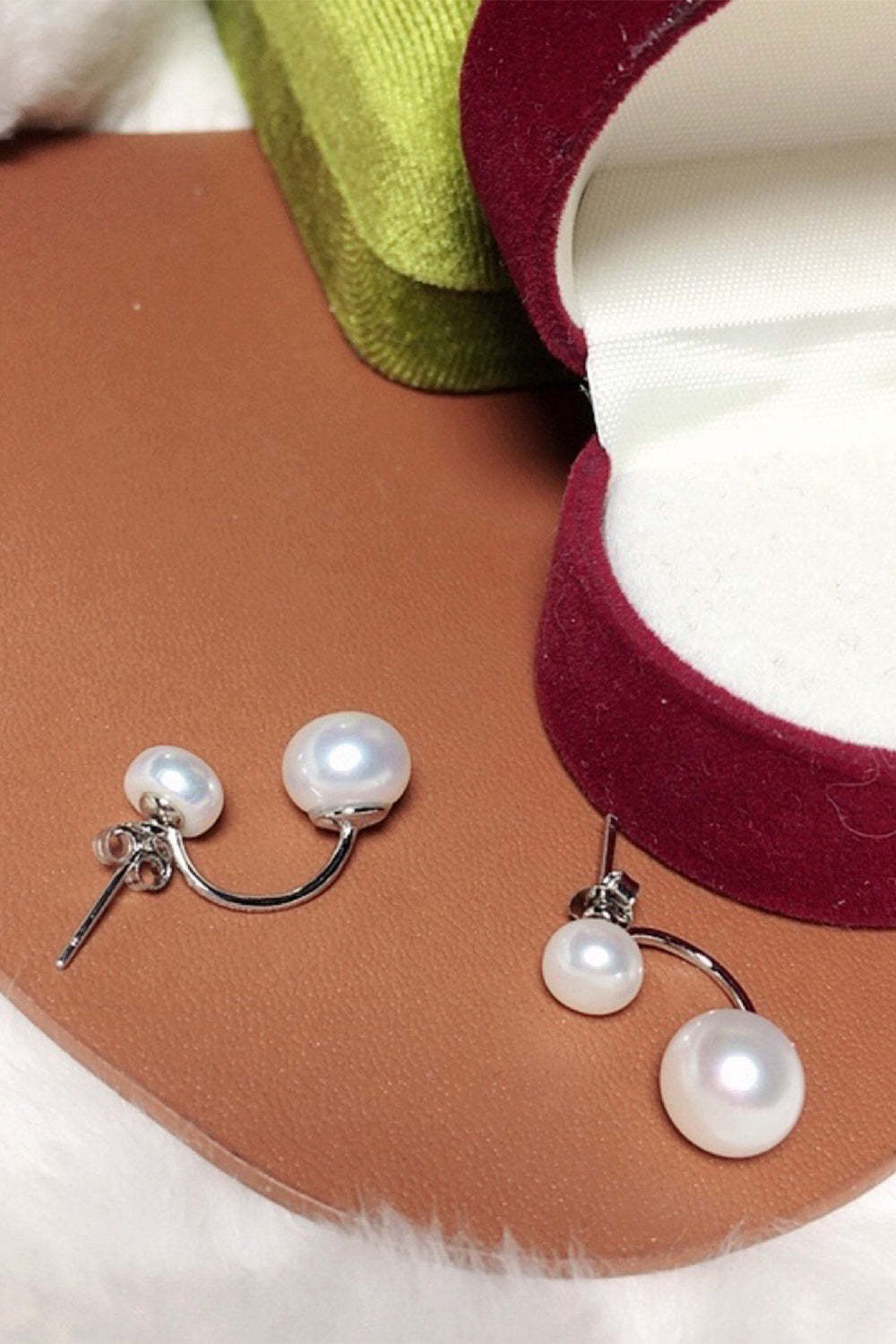 Pearl Earrings in Classic White