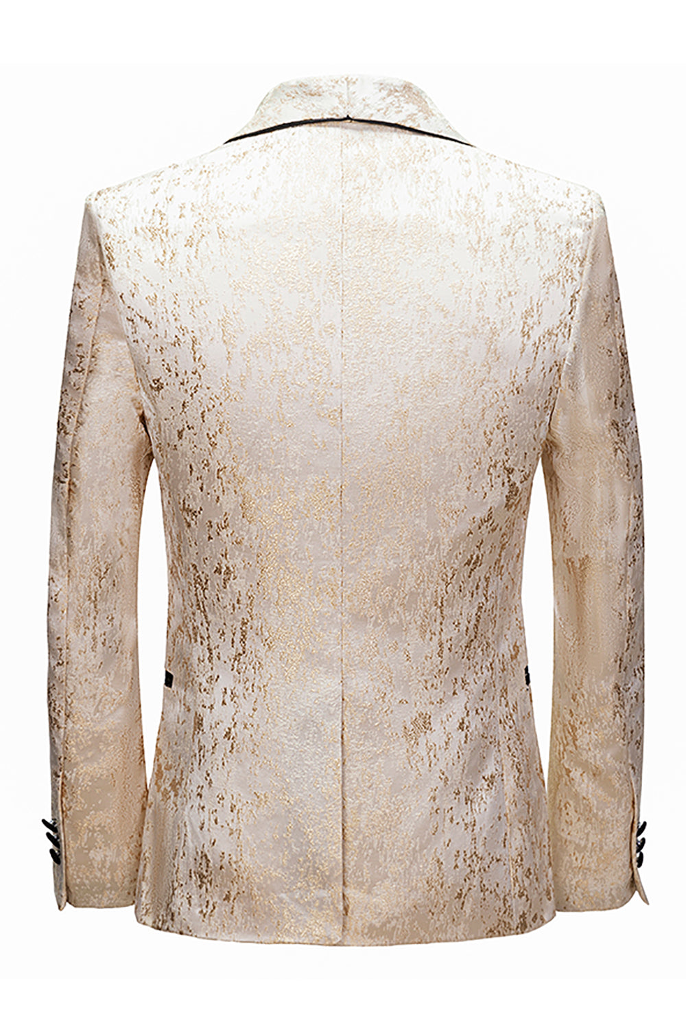 Men's White Jacquard Blazer