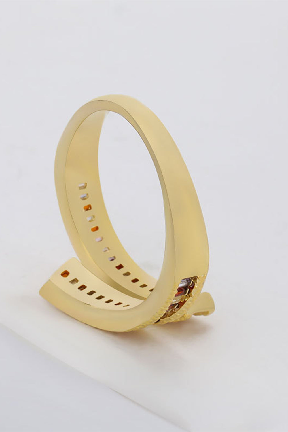 Golden Ring with Rhinestones