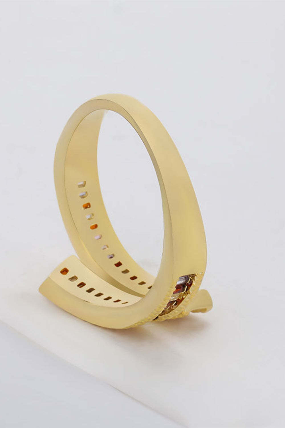 Golden Ring with Rhinestones