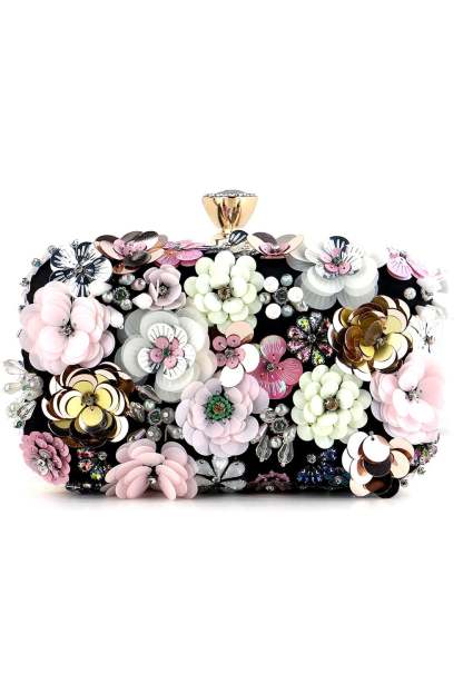 Evening Clutch Featuring a Floral Design