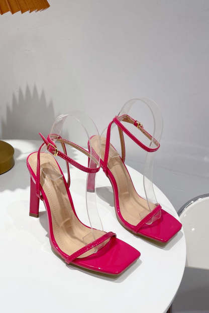 Thick High Heels with Square Head in One Word