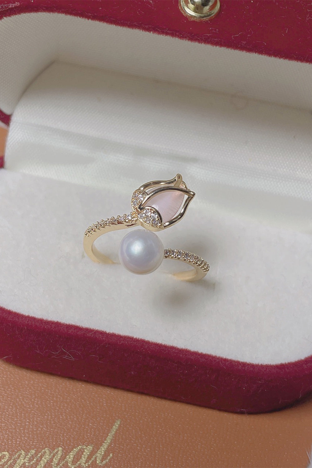 Ring with White Pearl