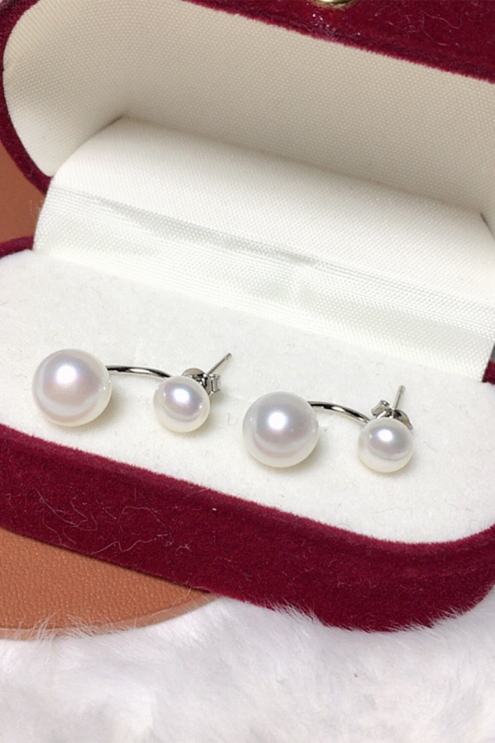 Pearl Earrings in Classic White