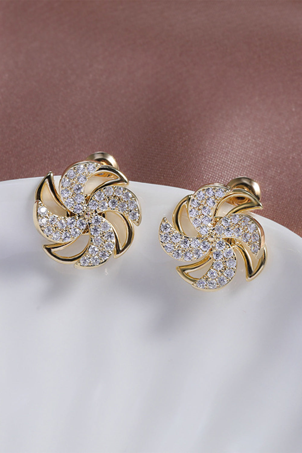 Earrings with Golden Beads