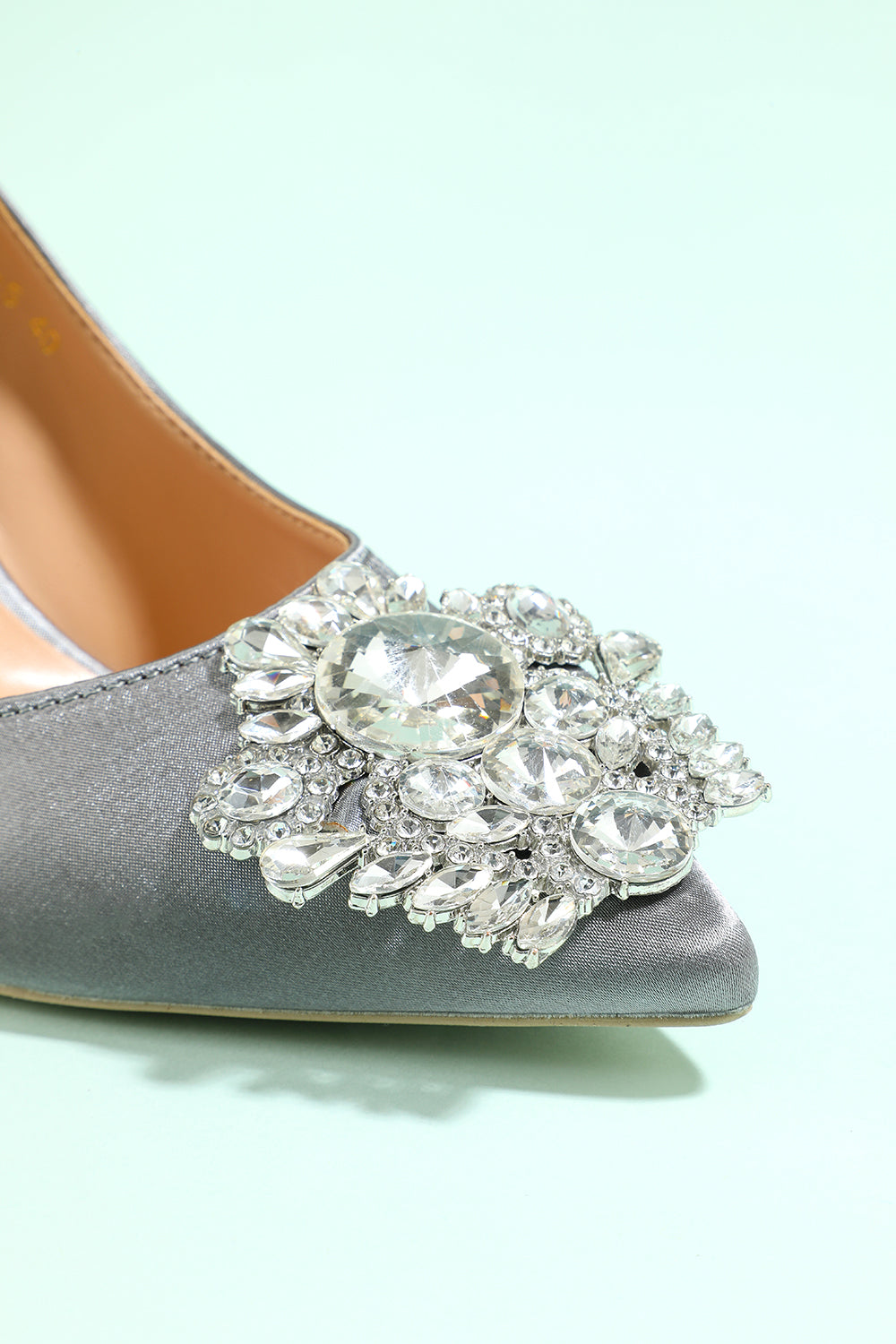 Party Shoes with Grey Rhinestones