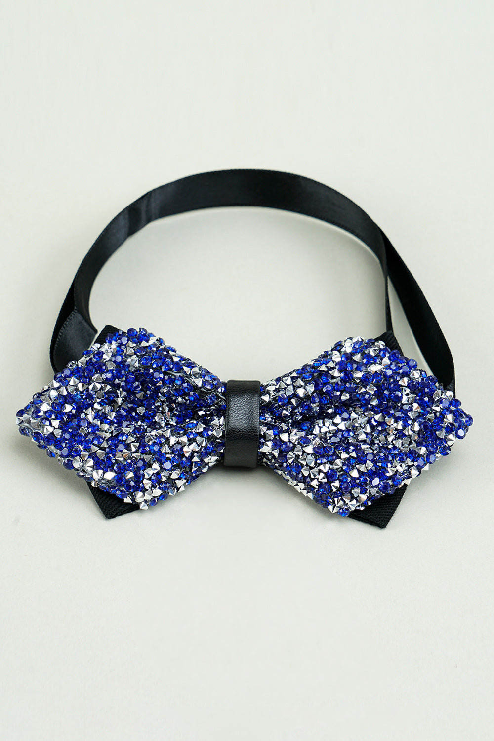 Adjustable Party Bow Ties with Black Rhinestones