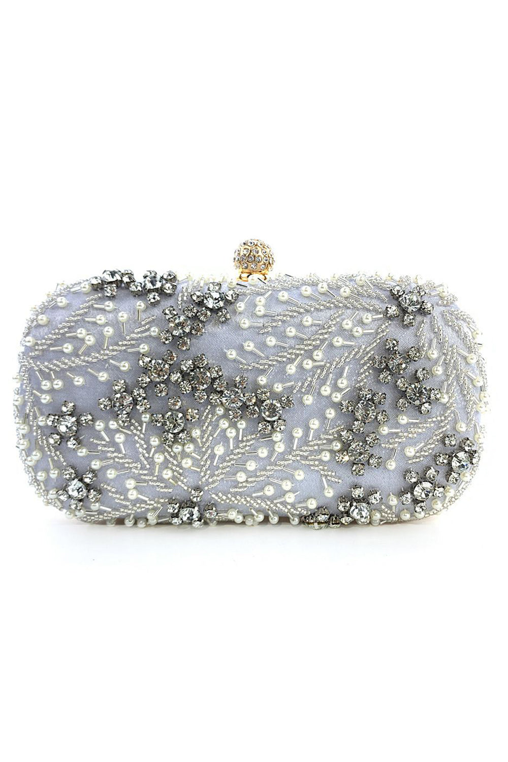 Evening Clutch Bag with Black Beads