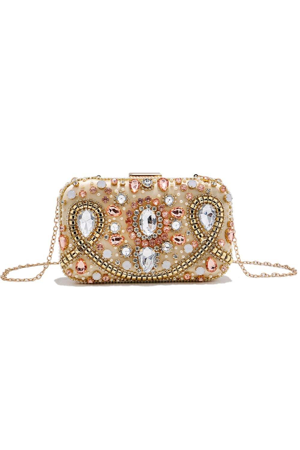 Embroidered Beaded Clutch for Parties