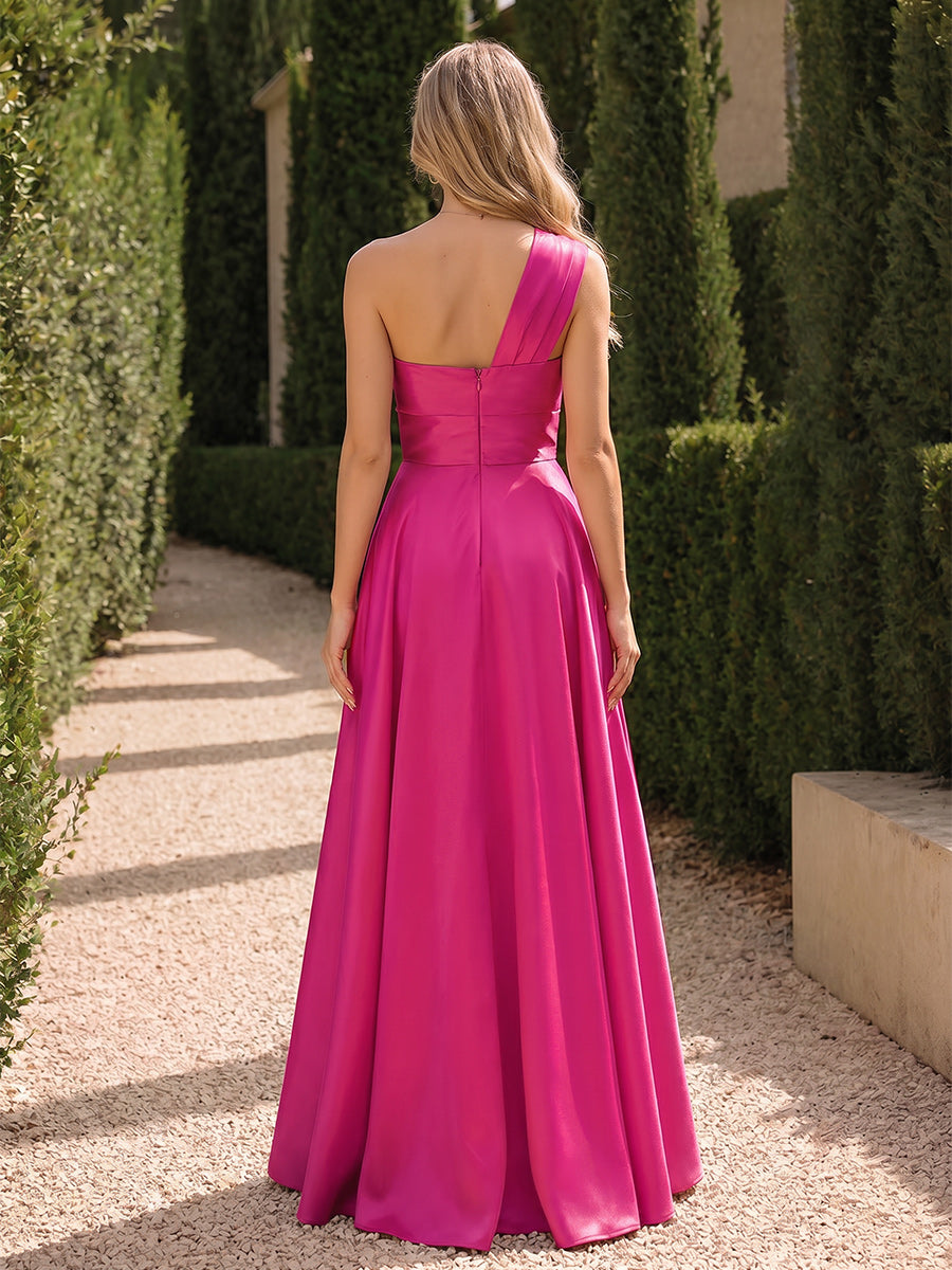 A Line Princess Halter Sleeveless Ruched Bridesmaid Dresses With Bowknot