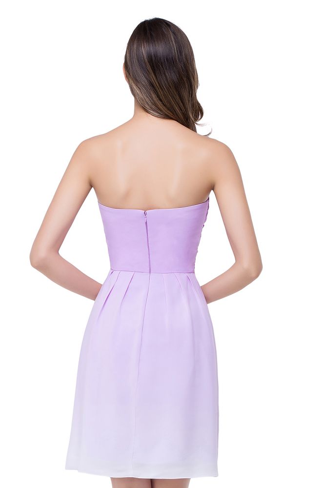 A-line Strapless Chiffon Prom Dress with Draped